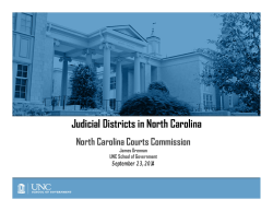 Judicial Districts in North Carolina