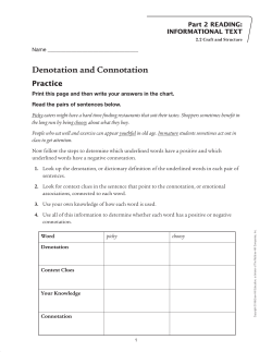Denotation and Connotation - Macmillan/McGraw-Hill