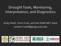 Drought Tools, Monitoring, Interpretation, and Diagnostics