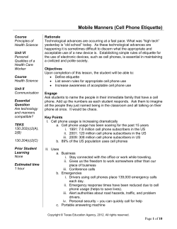 Mobile Manners (Cell Phone Etiquette)