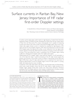 Surface currents in Raritan Bay, New Jersey: Importance