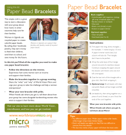 Paper Bead Bracelet - World Vision Micro