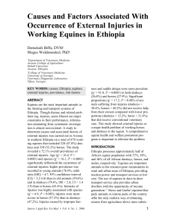 Causes and Factors Associated With Occurrence of External Injuries