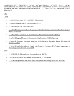 administrative directives (adm), informational letters (inf), local