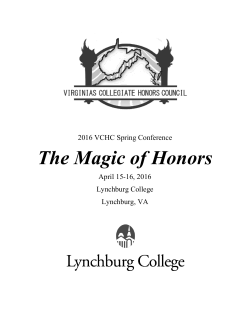2016 - Virginias Collegiate Honors Council