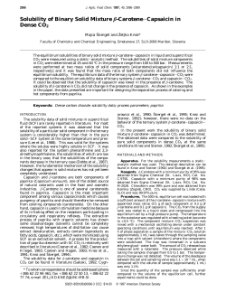 Solubility of Binary Solid Mixture &beta;