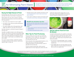 for Minimizing Paint Waste