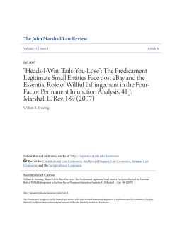 The Predicament Legitimate Small Entities Face post eBay and the