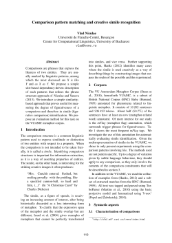 Comparison pattern matching and creative simile recognition