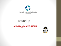 Julie Haggie - Home and Community Health Association