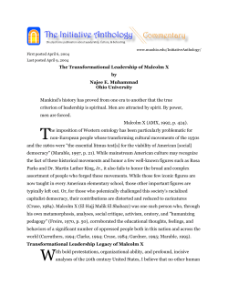 The Transformational Leadership of Malcolm X by Najee E