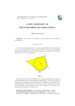 a new property of circumscribed quadrilateral