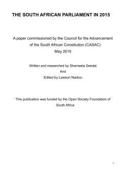 the south african parliament in 2015