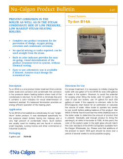 Nu-Calgon Product Bulletin