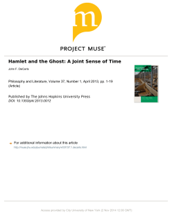 Hamlet and the Ghost: A Joint Sense of Time
