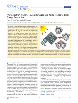 Photoelectron Transfer in Zeolite Cages and Its Relevance to Solar