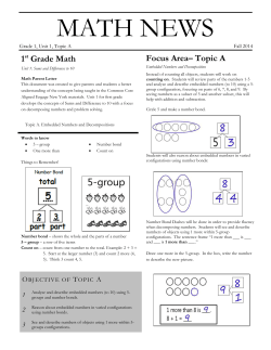 Topic A. Embedded Numbers and