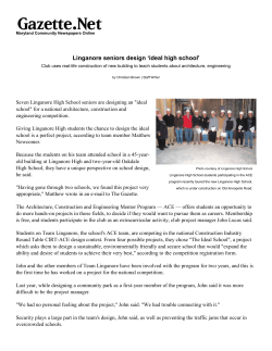 Linganore seniors design `ideal high school`