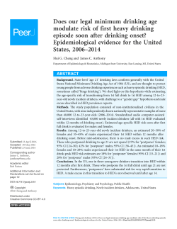 Does our legal minimum drinking age modulate risk of first
