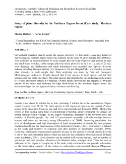 Study of plant diversity in the Northern Zagros forest (Case study