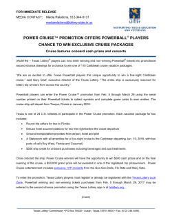 power cruise&trade; promotion offers powerball players