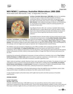 NGV NEWS | Luminous: Australian Watercolours 1900-2000
