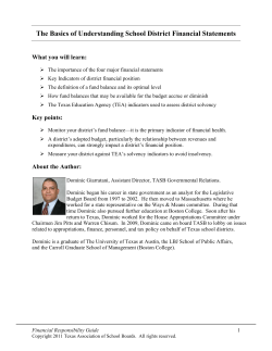 The Basicis of Understanding School Financial Statements