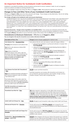 An Important Notice for Scotiabank Credit Cardholders