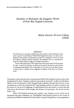 Realistic vs Romantic: the Imagistic World of Post-War
