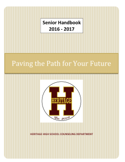 2016-2017 Senior Handbook for Junior