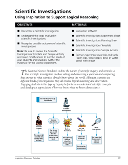 Scientific Investigations