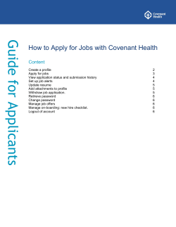 Guide for Applicants