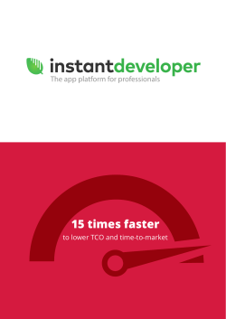 15 times faster - Instant Developer