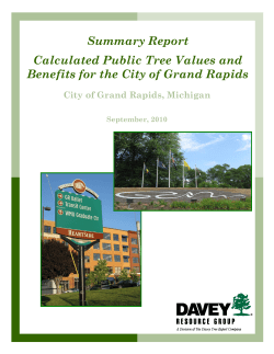 Calculated Public Tree Values and Benefits for the City of Grand