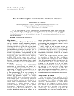 Use of modern telephone network for time transfer: An innovation