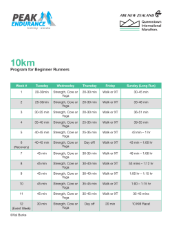 Program for Beginner Runners