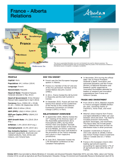 France-Alberta Relations - Alberta Economic Development and Trade