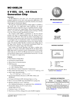 MC100EL39 - 5 V ECL &divide;2/4, &divide;4/6 Clock