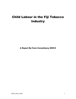 Child Labour in the Fiji Tobacco Industry