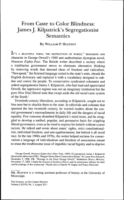 From Caste to Color Blindness - College of Information and