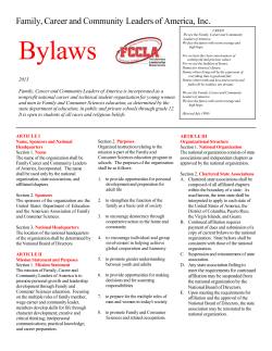Bylaws - fccla