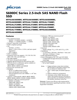 S600DC Series 2.5-Inch SAS NAND Flash SSD