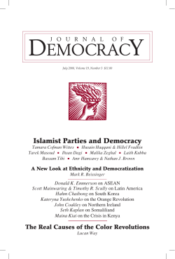 Islamist Parties and Democracy