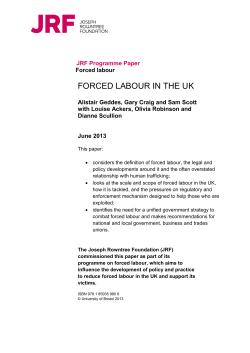 forced labour in the uk - Joseph Rowntree Foundation