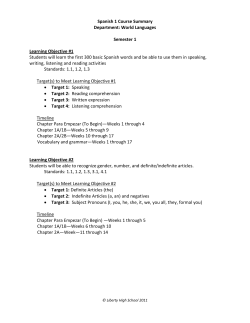 Spanish_1_Course_Summary