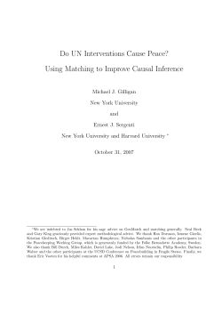 Michael J. Gilligan and Ernest J. Sergenti