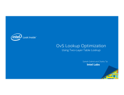 OvS Lookup Optimization