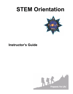 STEM Orientation - Boy Scouts of America