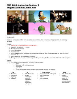 EMC 4400: Animation Seminar I Project: Animated Short Film