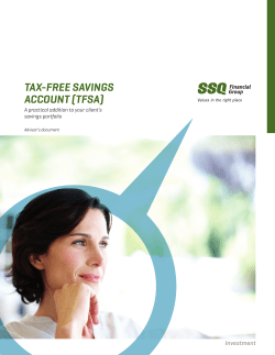 tax-free savings account (tfsa)